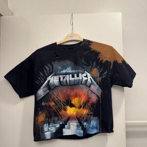 Vintage cropped band tee shirt - Metallica #bandtee #vintage